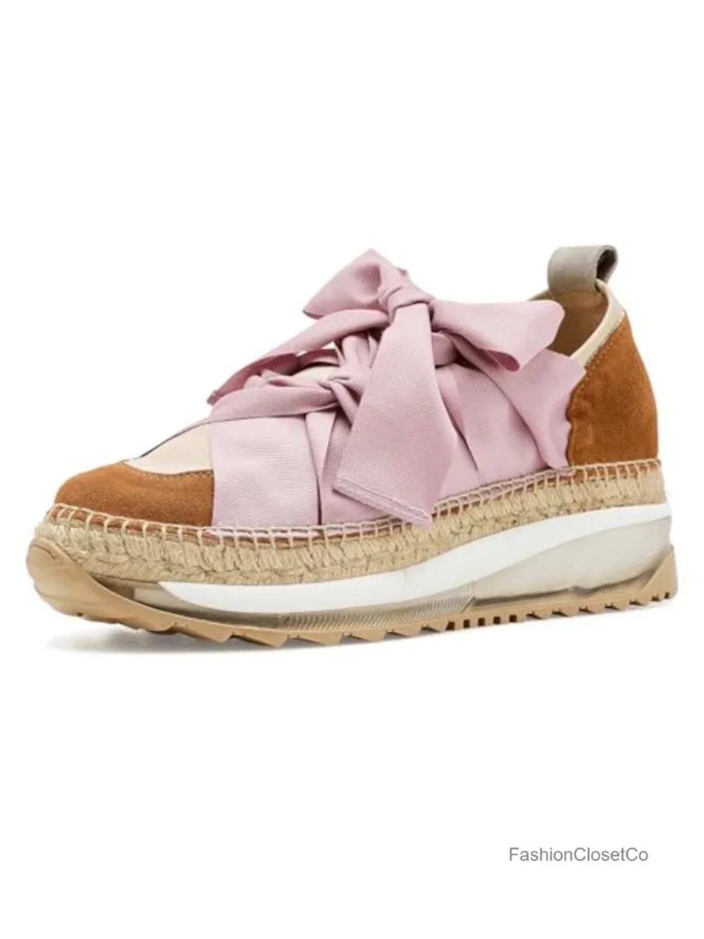 Free People Chapmin Espadrille Sneakers Canvas Cotton Neoprene Wedge Lace Up